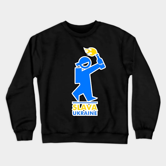 slava ukraine | civil resistance symbol Crewneck Sweatshirt by Slion